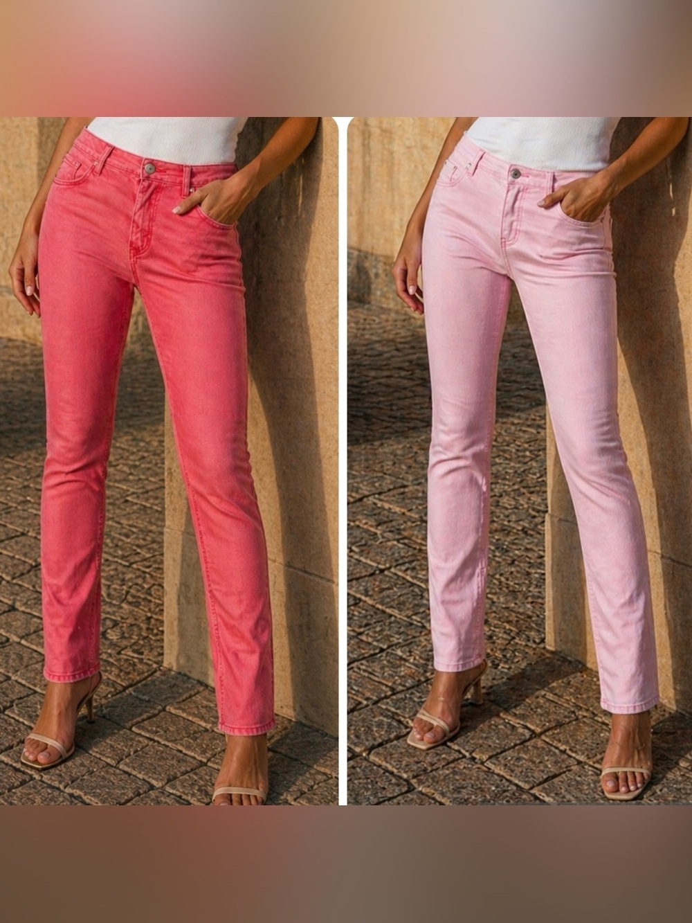 RARE Parasuco Reversible Jeans Pink Coral Double Sided Y2K Denim Size 30 BNWT